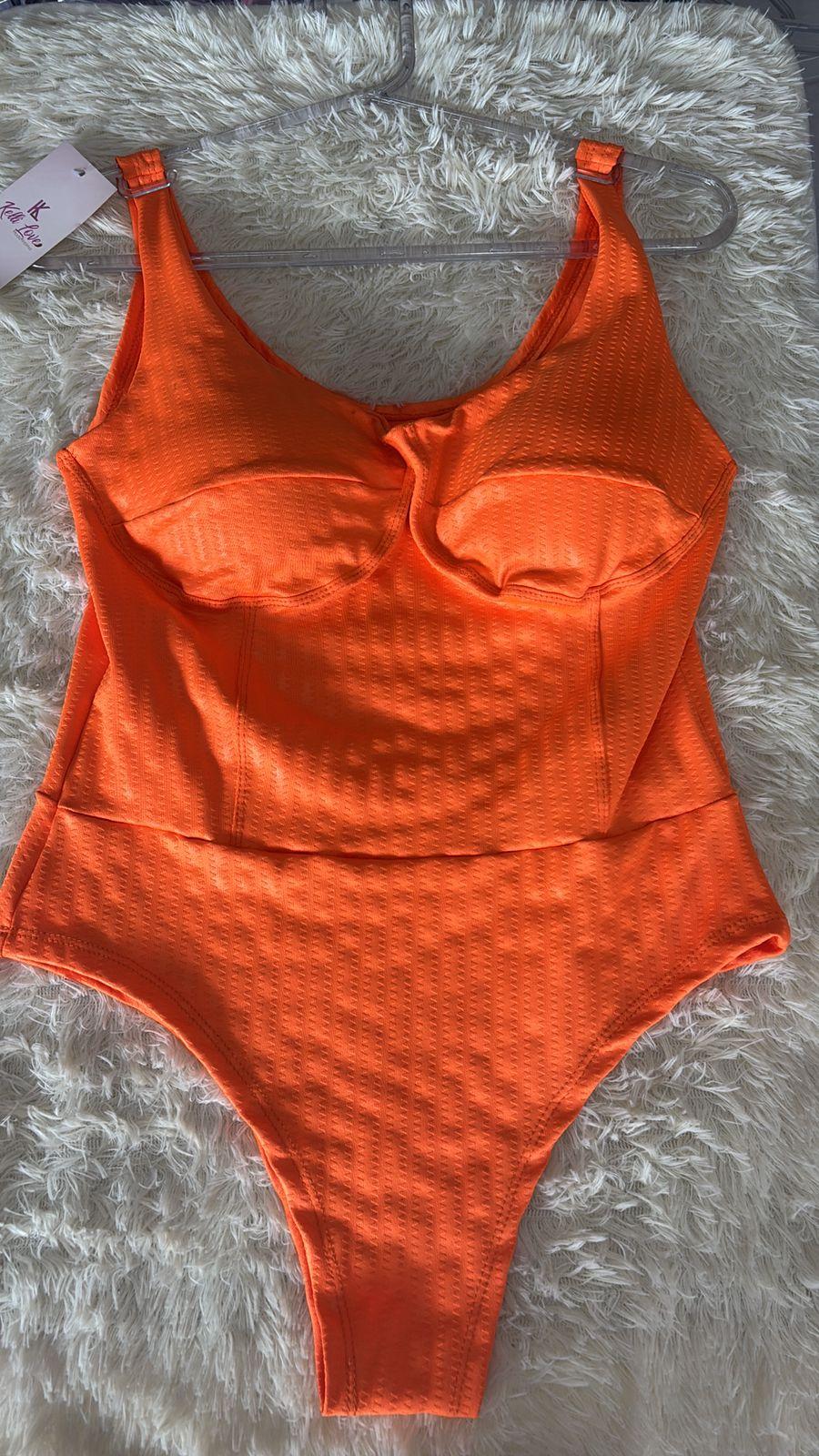 maiô meia taça coral