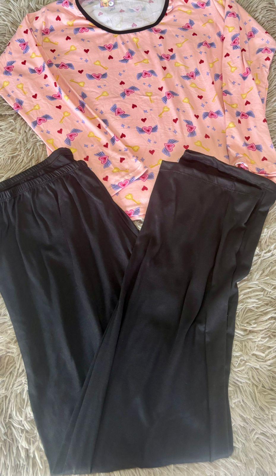 Pijama Longo de Suede 